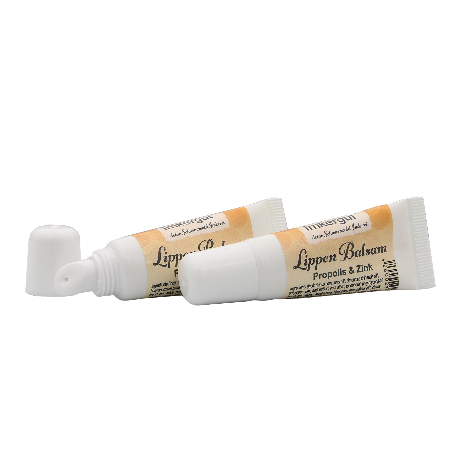 Lippen Balsam zwei Tuben neues Etikett